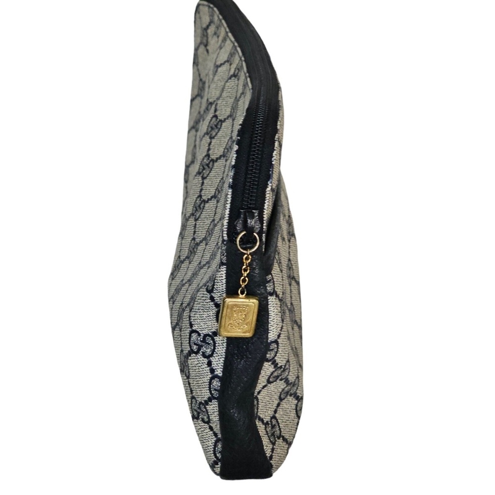 Gucci Beige and Black GG Monogram Pouch - Picture 3 of 16